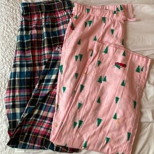 *New* Set of 2 Festive and Soft Drawstring PJ Pants (unisex, L 12-14)